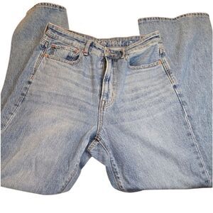 American Eagle Light Blue Jeans Highest Rise 90s Flare Size 8